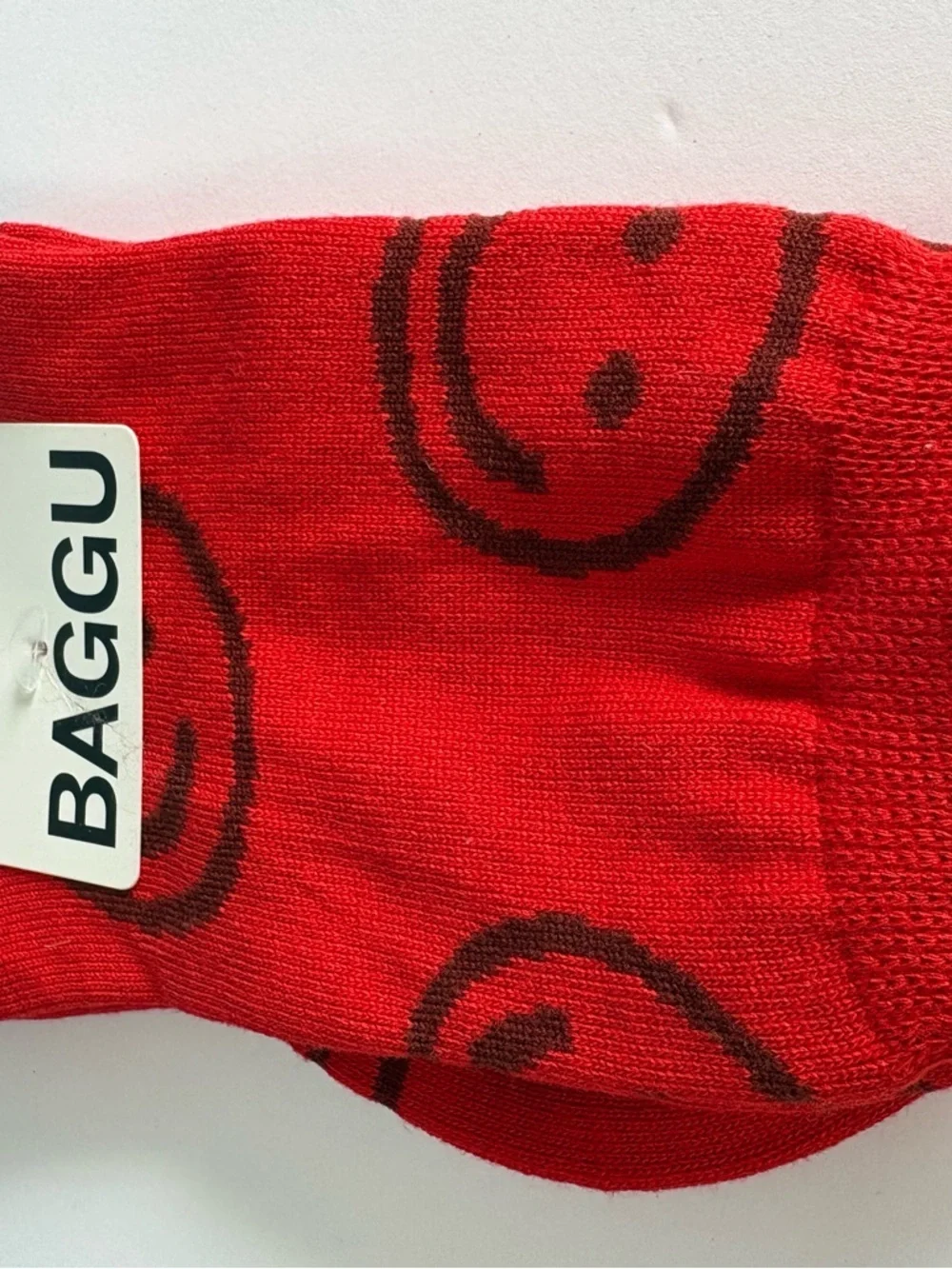 NWT BAGGU Happy Crew Sock